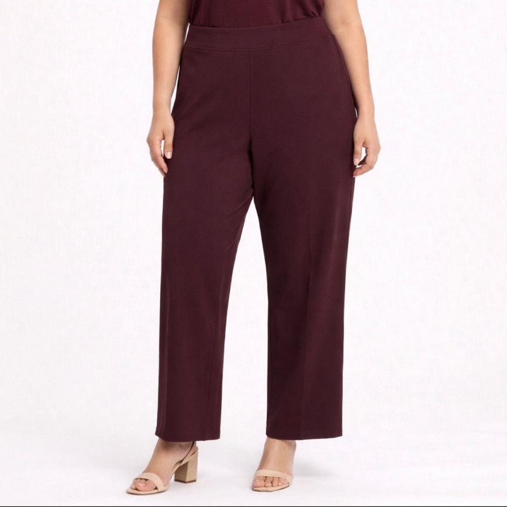 East5th Burgundy Stretch Dress Pants Straight Leg - Size 18 Tall